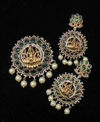 PENDANT SET CHAINS Pendant 146 MATTE AD STONE EMERALD