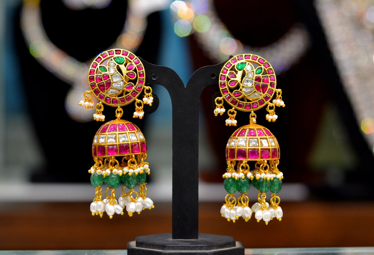 JADAU Jhumka 080 JADAU MULTI COLOR