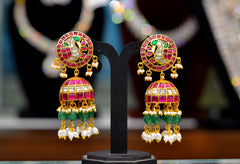 JADAU Jhumka 080 JADAU MULTI COLOR