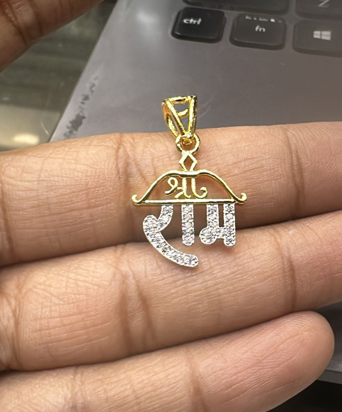 PENDANT SET CHAINS Locket 027 DIAMOND DUAL PLATING DIAMOND LOOK