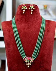 BEADS MALA AND CHAINS Locket with beads MULTI COLOR 18-20