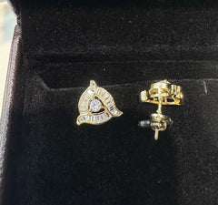 Earring Eartops 256 DIAMOND DUAL PLATING DIAMOND LOOK