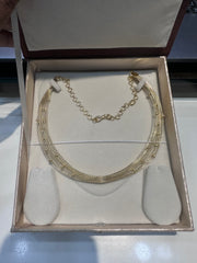 DORI AND CHAINS Hasli 6 lines GOLDEN STONE medium