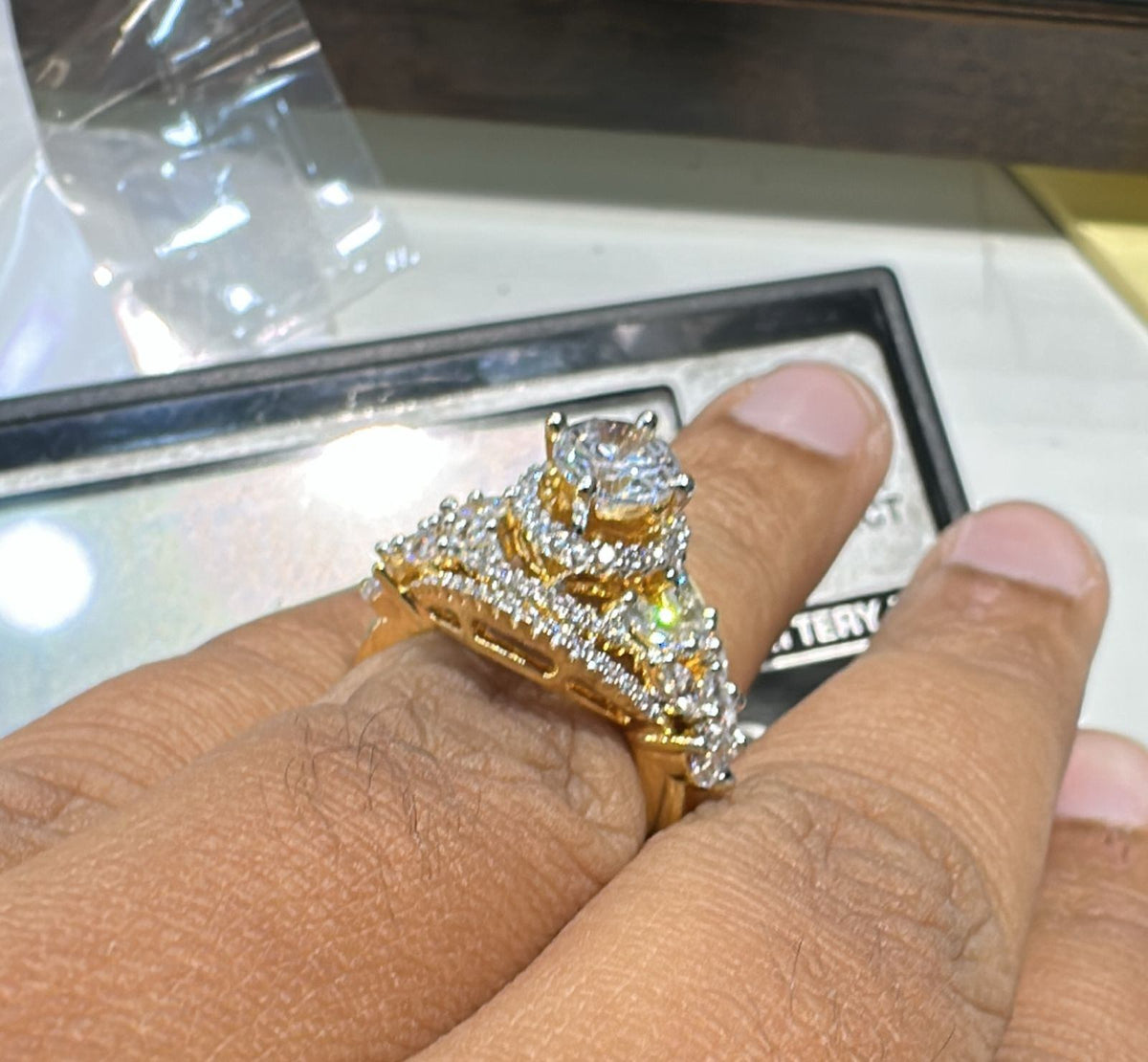 FINGERRING Finge ring 41white  - FI41 DIAMOND RUBY