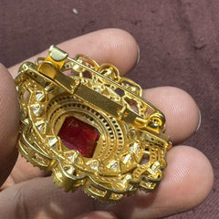 ACCESSORIES EAR Brouche 003 RED - BRE003 MOZONITE BIG SIZE