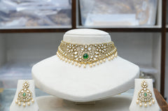 CHOKER Choker 020 Mozonite With Victorian Polish EMERALD