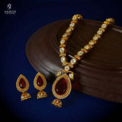 NECKLACE necklace 080 MOZONITE RUBY