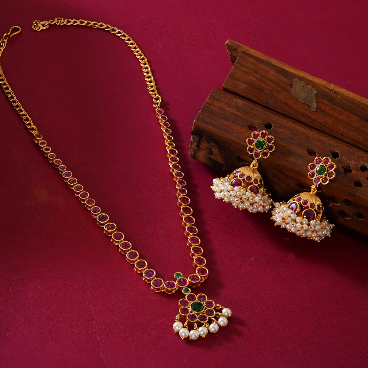 NECKLACE necklace 724 NAKSHI KEMPU MULTI COLOR