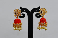 Earring Color changeable 5 colors GOLDEN STONE MULTI COLOR