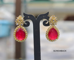 Earring Earrings 265 GOLDEN STONE RUBY