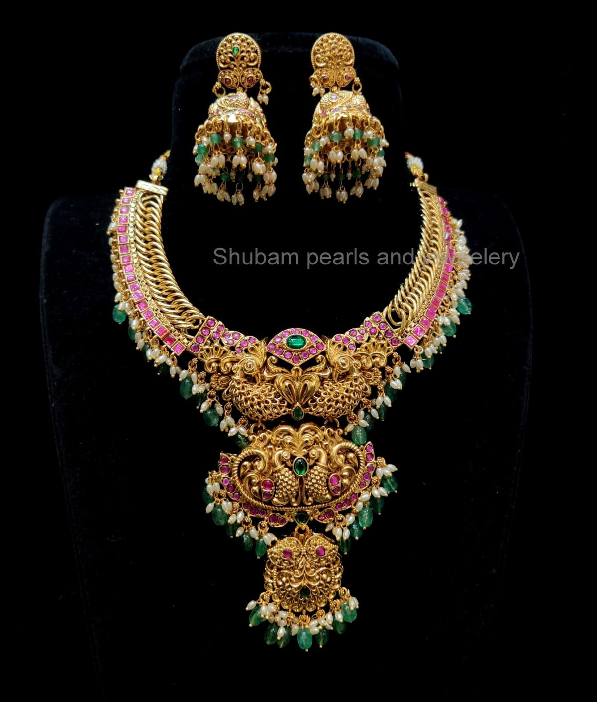 NECKLACE Jalebi 10 NAKSHI ANTQIUE RUBY