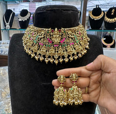 CHOKER cHOKER 075 NAKSHI AD STONE GOLDEN