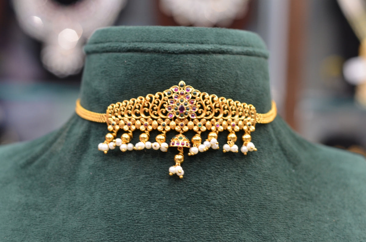 CHOKER Mini choker / armlet 004 NAKSHI KEMPU MULTI COLOR
