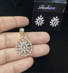 PENDANT SET / LOCKETS Pendant set 288 DIAMOND DUAL PLATING DIAMOND LOOK