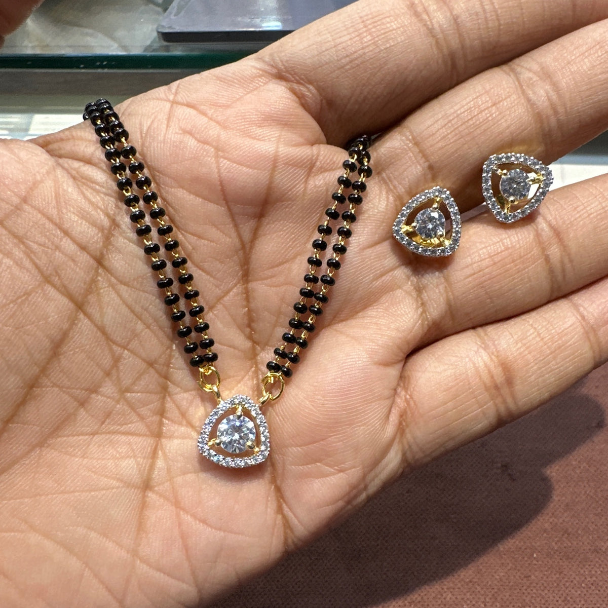 MANGALSUTRA MNG009 DIAMOND  WHITE