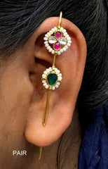 ACCESSORIES EAR Earcuff 009 Multi - EAF009 Kundan Long