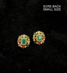 STUDS EARTOPS EARTOPS 008 NAV- EA008 Navratna SCREW STYLE BACK
