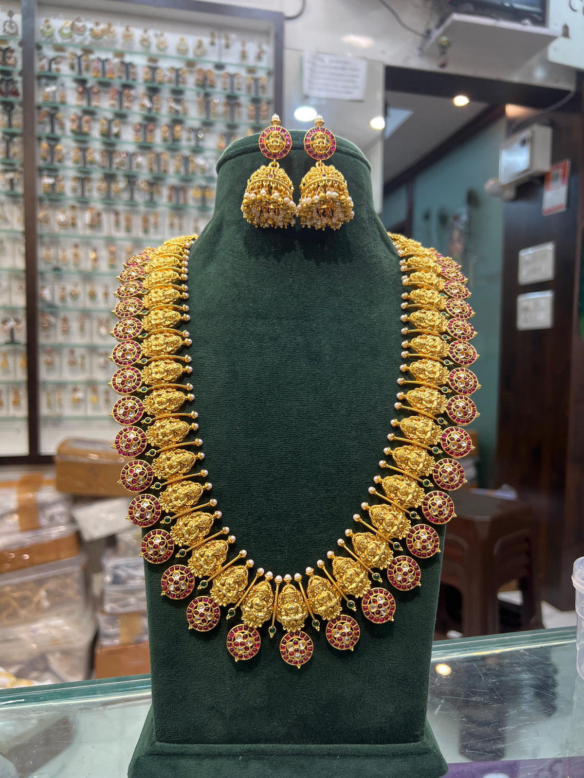 NECKLACE Kempu bottumala long KEMPU RUBY