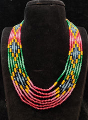 BEADS MALA AND CHAINS Rainbow beads mala 35 MULTI COLOR 18-20