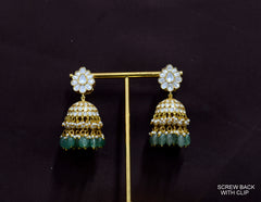 JADAU Earrings 197 MOZONITE WHITE