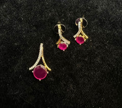 PENDANT SET CHAINS Pendant set 219 DIAMOND RUBY