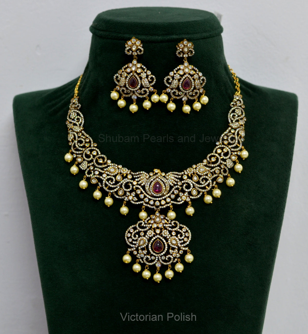 NECKLACE NK035 VICKTORIAN  RUBY
