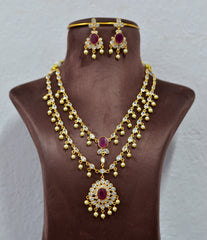NECKLACE necklace 915 GOLDEN STONE pearls - PE RUBY