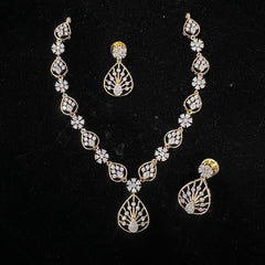 NECKLACE Necklace 726 DIAMOND DUAL PLATING DIAMOND LOOK