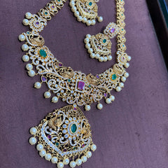 NECKLACE Long necklace 775 - NE775 NAKSHI AD STONE MULTI COLOR