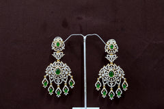 Earring Eartops 213 DIAMOND EMERALD