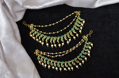 ACCESSORIES  Champswrl 028 GOLDEN STONE MEDIUM SIZE & EMERALD COLOUR
