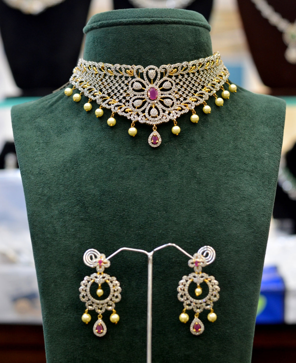 CHOKER CH069 DIAMOND  RUBY
