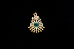 PENDANT SET / LOCKETS Locket set  026 - PE026 MOZONITE EMERALD