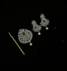 PENDANT SET CHAINS Pendant 144 DIAMOND EMERALD