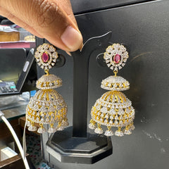 Earring Jhumka 006 DIAMOND RUBY
