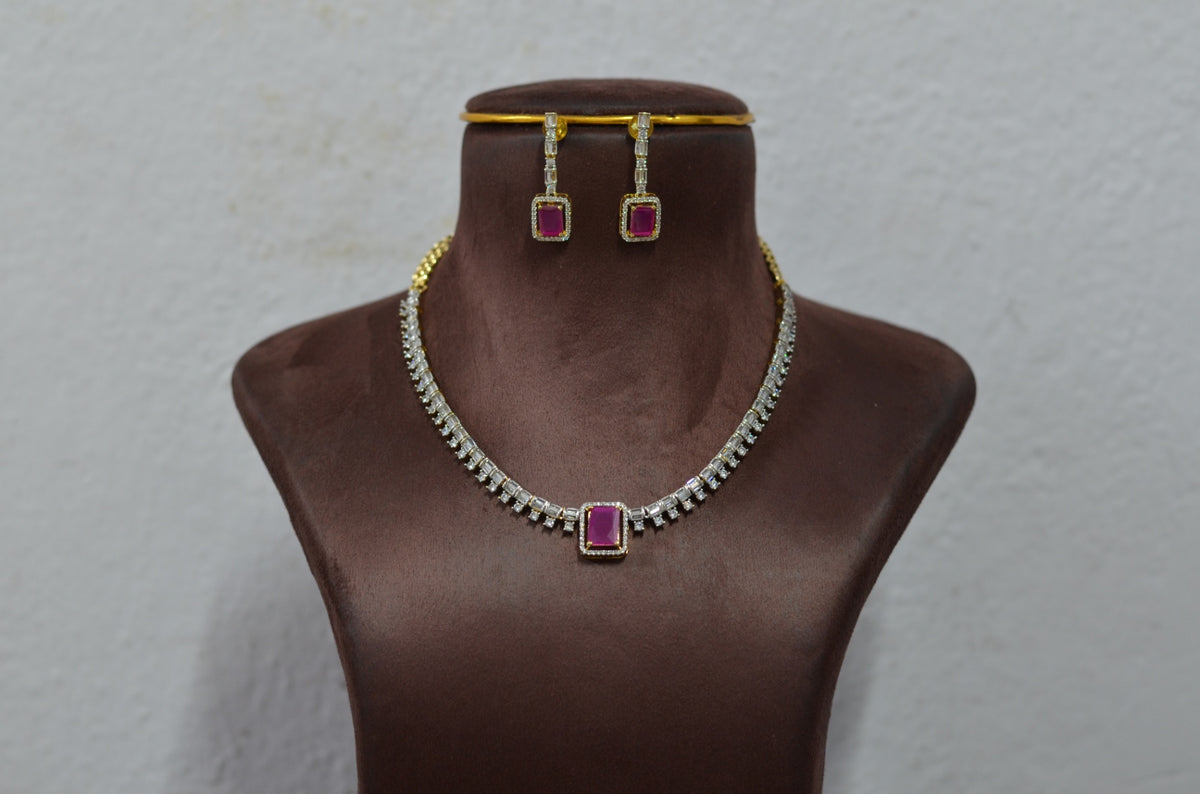 NECKLACE necklace 081 DIAMOND RUBY