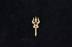 ACCESSORIES  BROUCHE 010 GOLDEN STONE RUBY