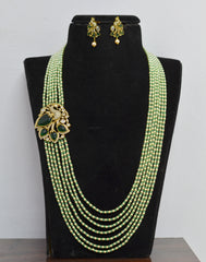 BEADS MALA AND CHAINS Beads mala 004 EMERALD 22-24