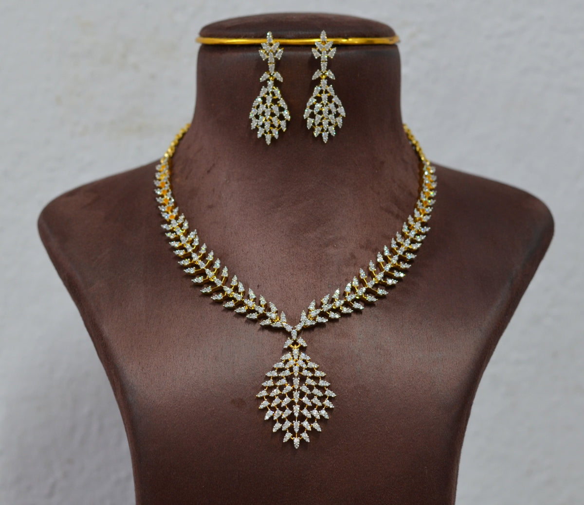 NECKLACE neckalce 113 DIAMOND DUAL PLATING DIAMOND LOOK