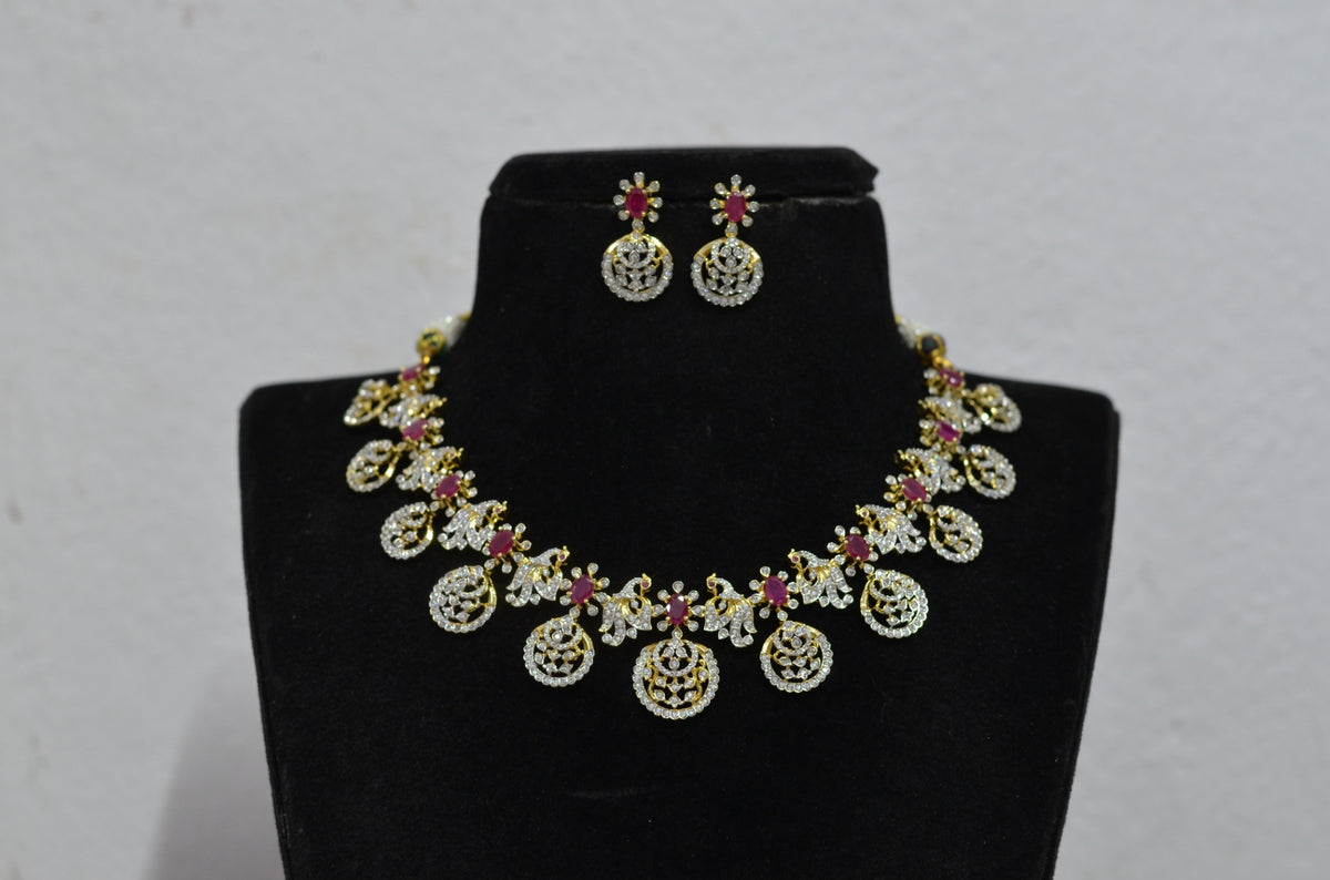 NECKLACE Necklace 961 SHORT- NE961 DIAMOND RUBY