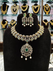 NECKLACE necklace 172 DIAMOND MINT GREEN