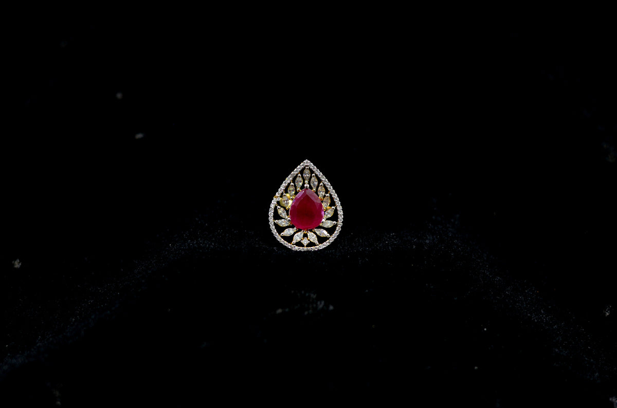 FINGERRING Finerring 62 DIAMOND RUBY
