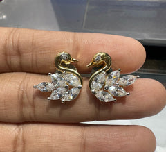 Earring Eartops 146 DIAMOND DUAL PLATING DIAMOND LOOK
