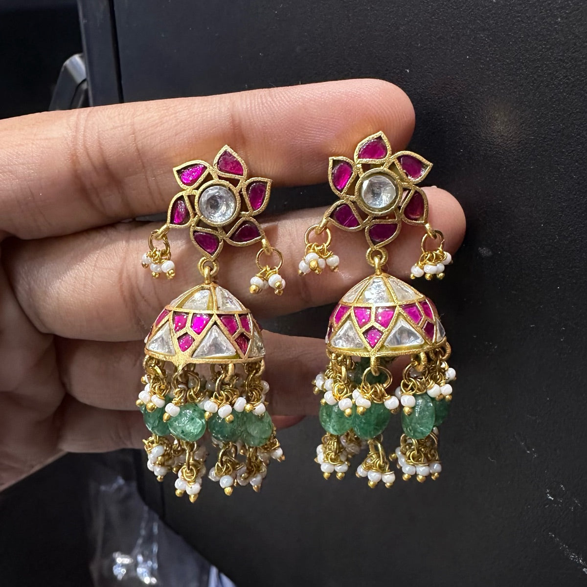 JADAU Jhumka 088 JADAU MULTI COLOR