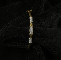 BRACELET/BANGLE bracelet 057 DUAL PLATING DIAMOND LOOK Openable