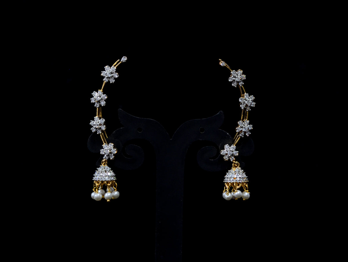 Earring Earcuff 017 DIAMOND  WHITE