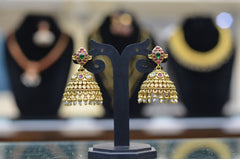 Earring JHUMKA 220 GOLDEN NAKSHI ANTQIUE MULTI COLOR