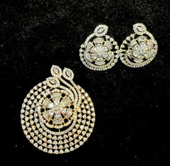 PENDANT SET CHAINS PENDANT 109 DIAMOND  WHITE