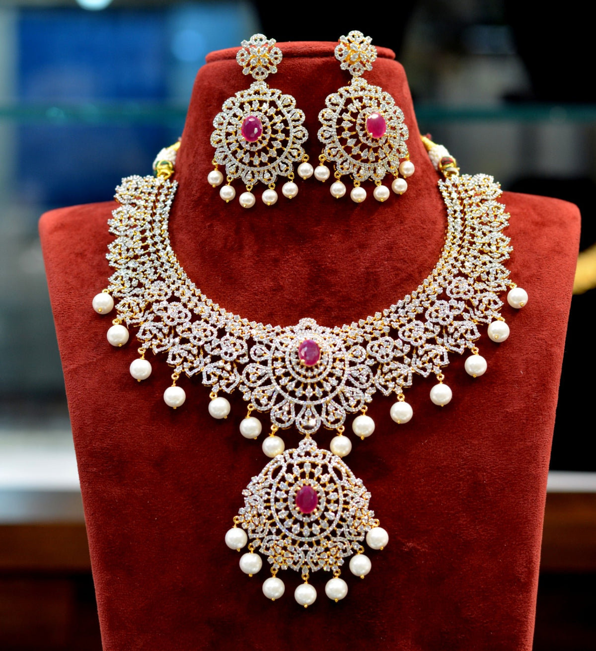 NECKLACE necklace 653 DIAMOND RUBY