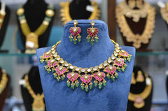 NECKLACE Necklace 748 Mozonite With Victorian Polish RUBY